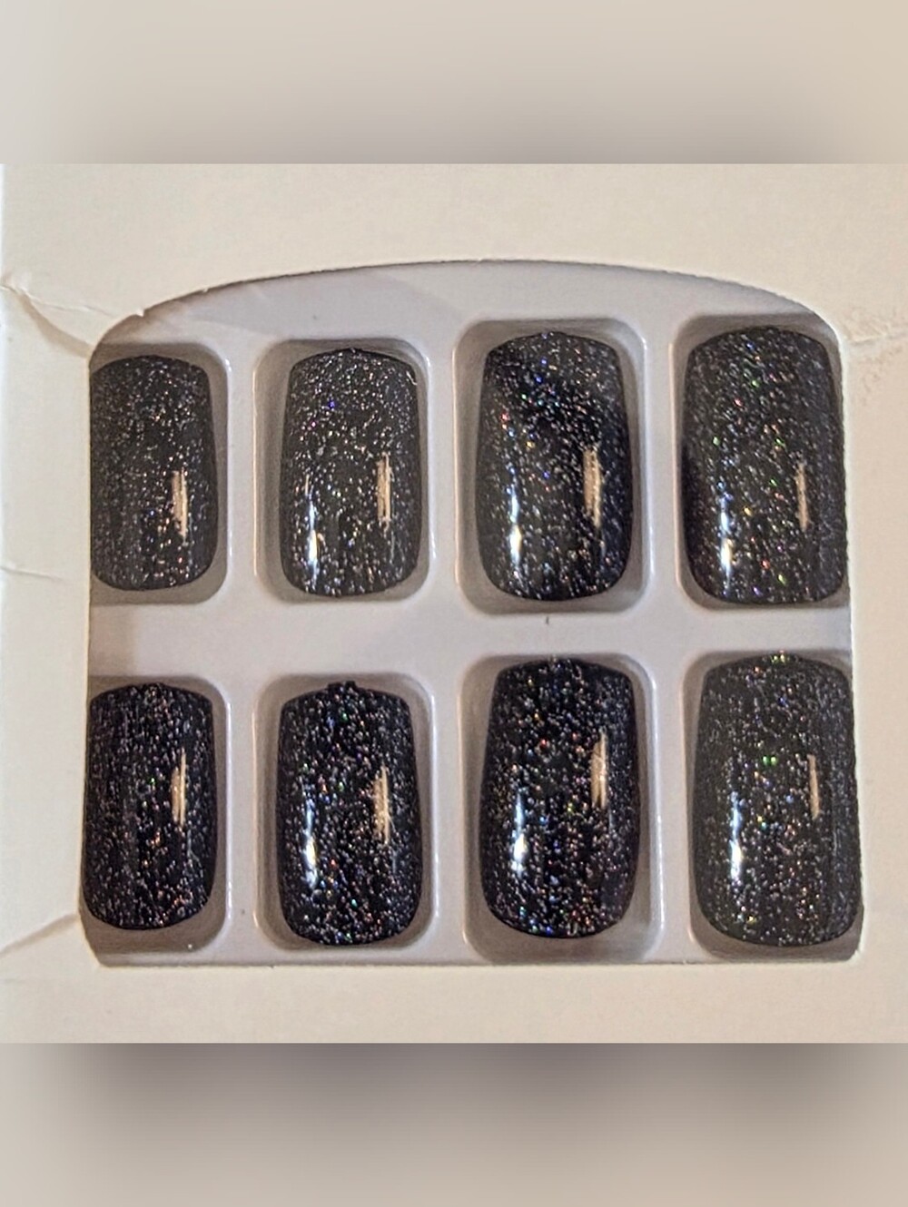 Glitter Black Press-On Nail Set